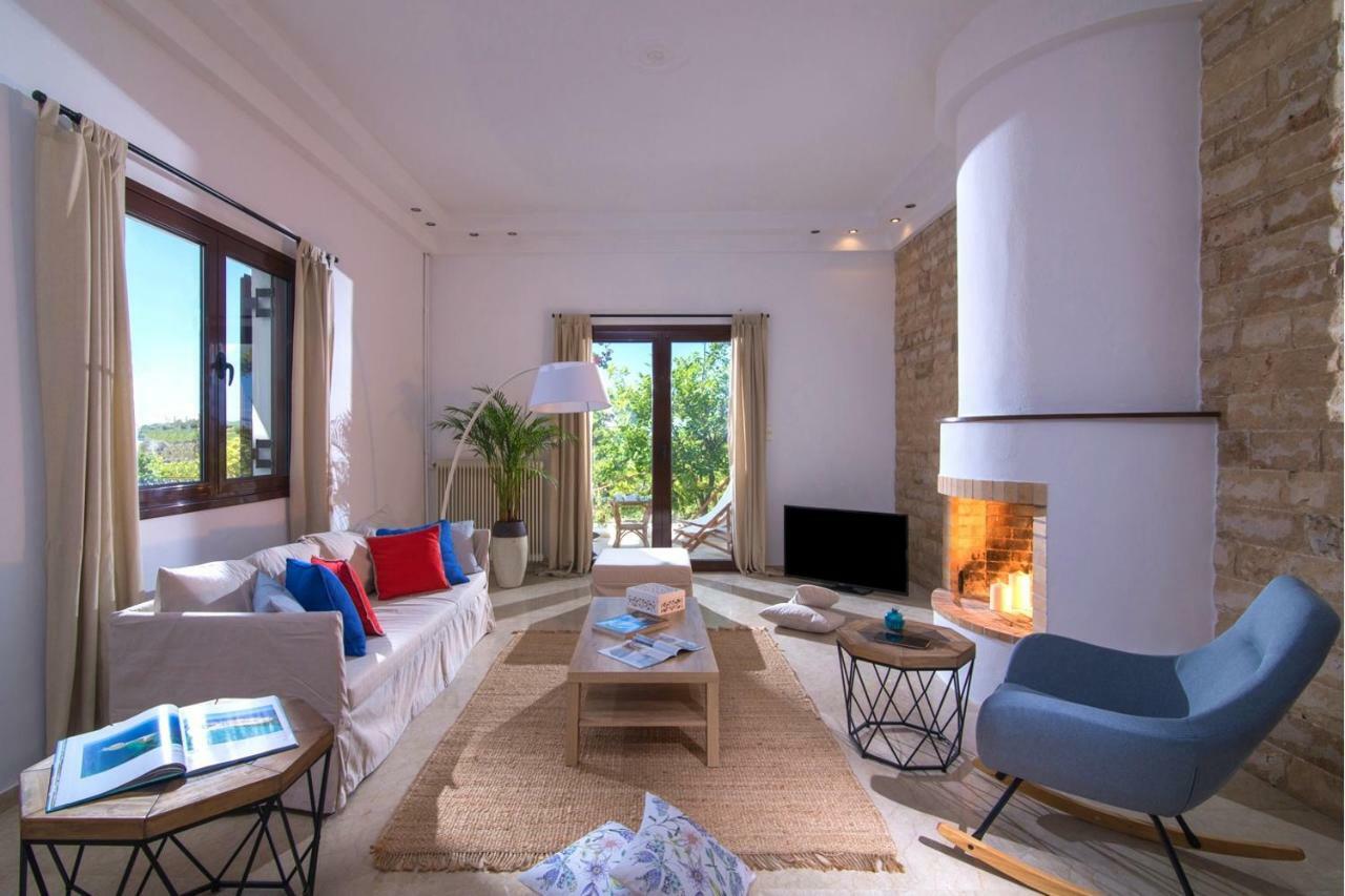 Luxury Villa Rosita W Heated Pool - Nature And Relax Epano Vathia Luaran gambar